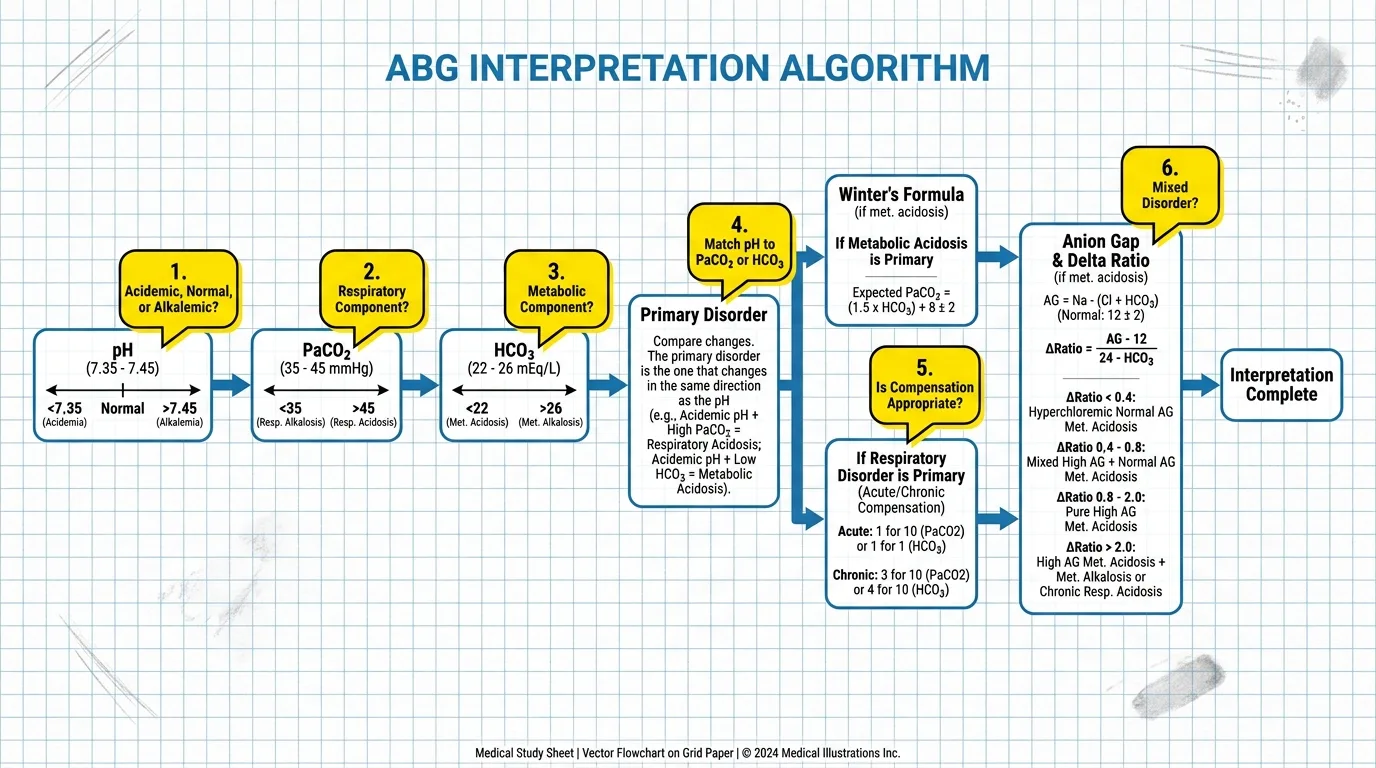 ABG 6-Step Method Infographic
