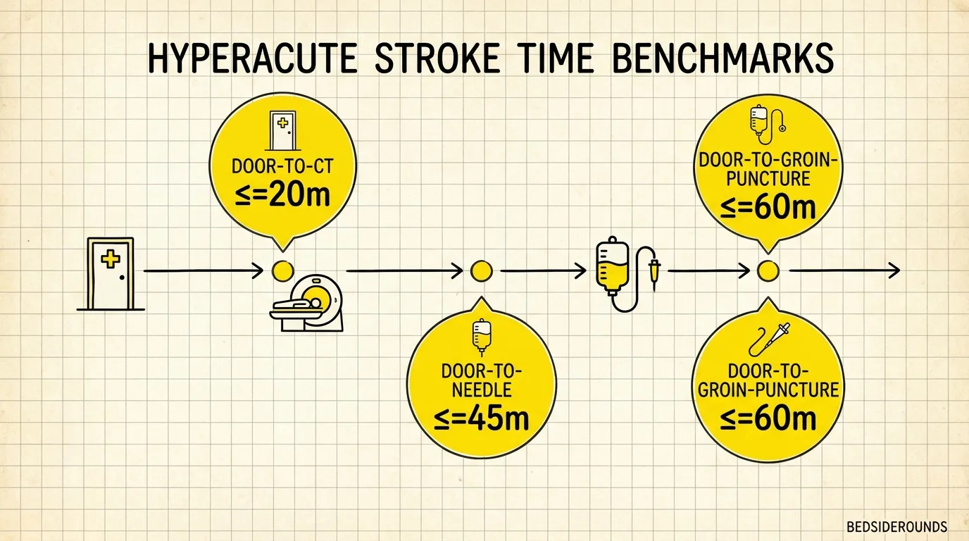 Stroke Code Time Benchmarks Infographic